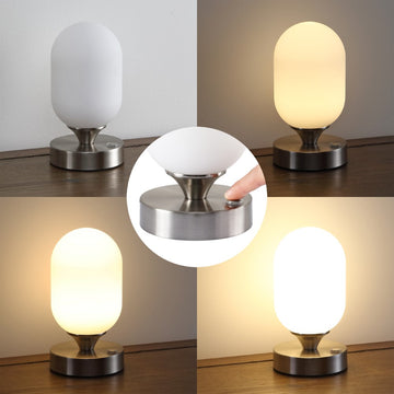 Eli 8" Bohemian Farmhouse Iron Rechargeable Integrated LED Table Lamp - JONATHAN Y